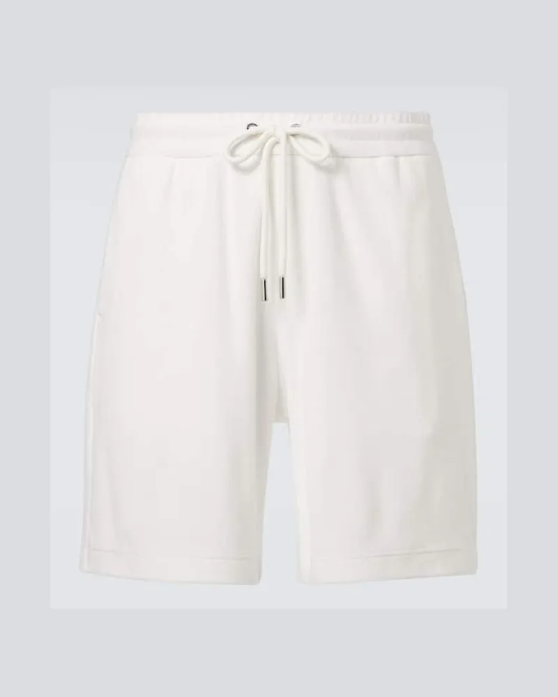 Moncler Shorts aus Baumwollfrottee Weiß