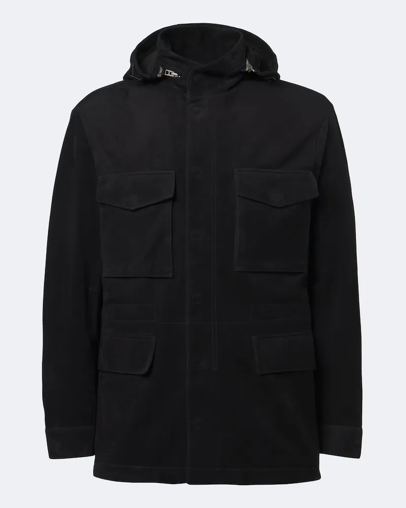 Tom Ford Fieldjacket aus Veloursleder Schwarz