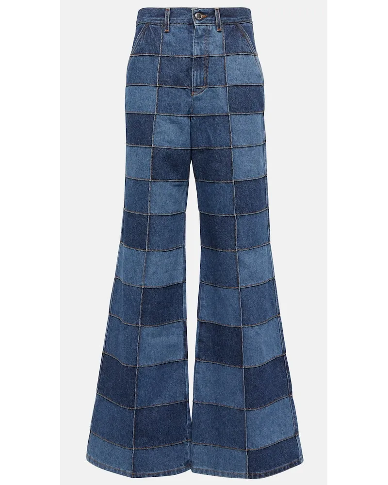 Chloé Chloe High-Rise Flared Jeans Blau