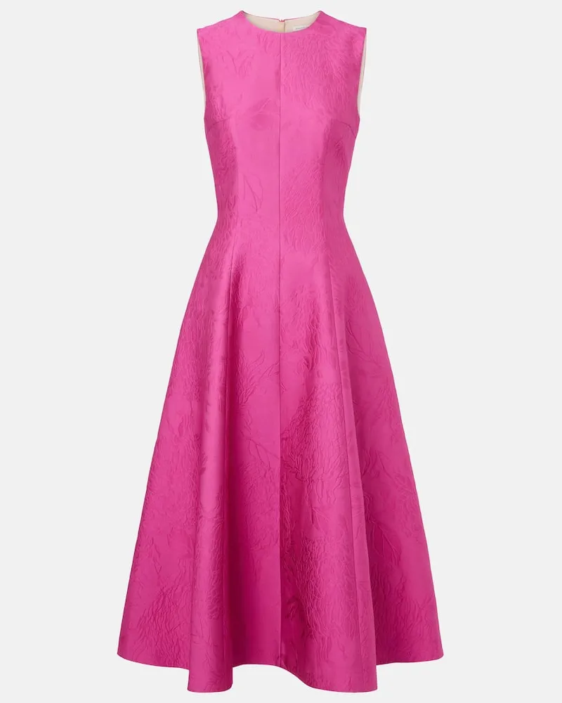 EMILIA WICKSTEAD Midikleid Mara aus Jacquard Pink