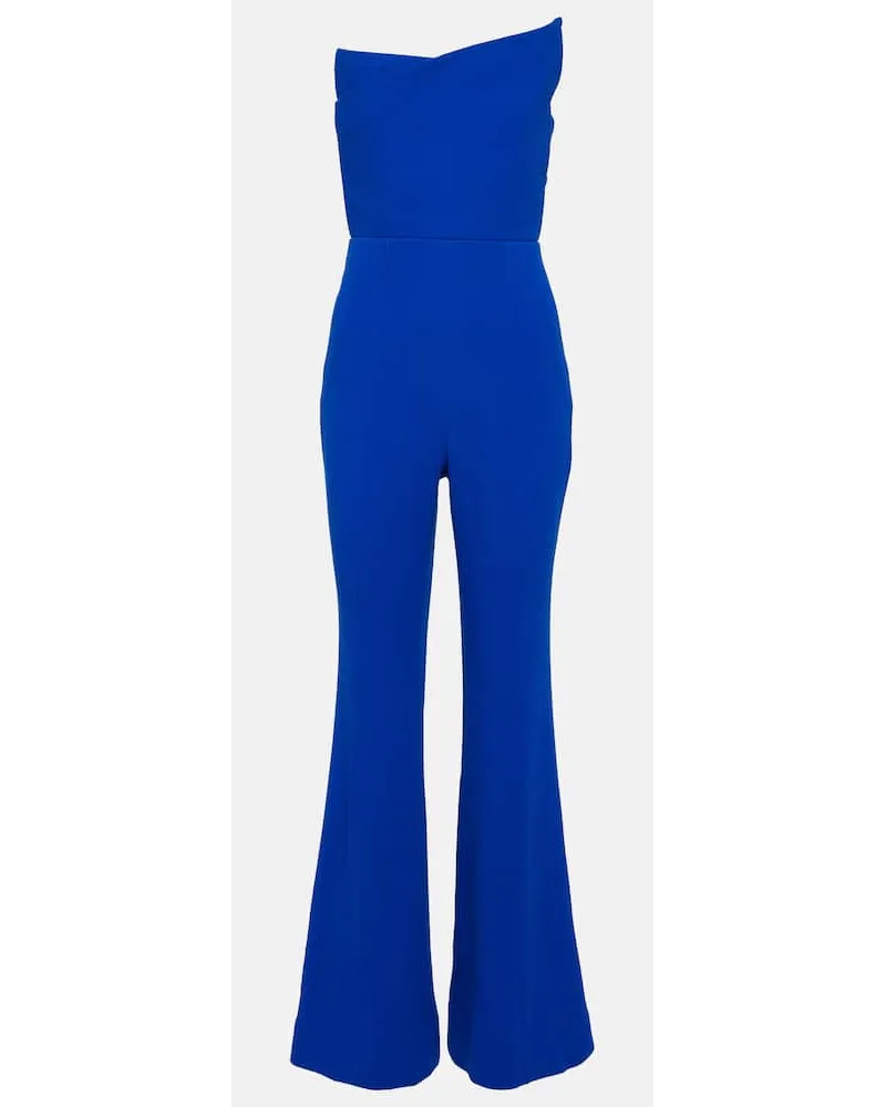 Roland Mouret Jumpsuit aus Woll-Crêpe Blau