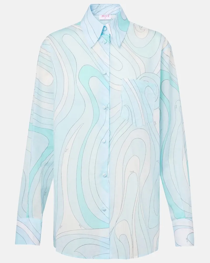 Emilio Pucci Hemd Marmo aus Baumwolle Multicolor