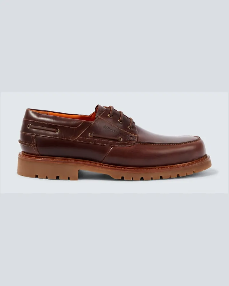 Junya Watanabe X Heinrich Dinkelack Segelschuhe aus Leder Braun