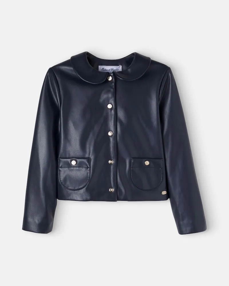 Tartine et Chocolat Cropped-Jacke Blau