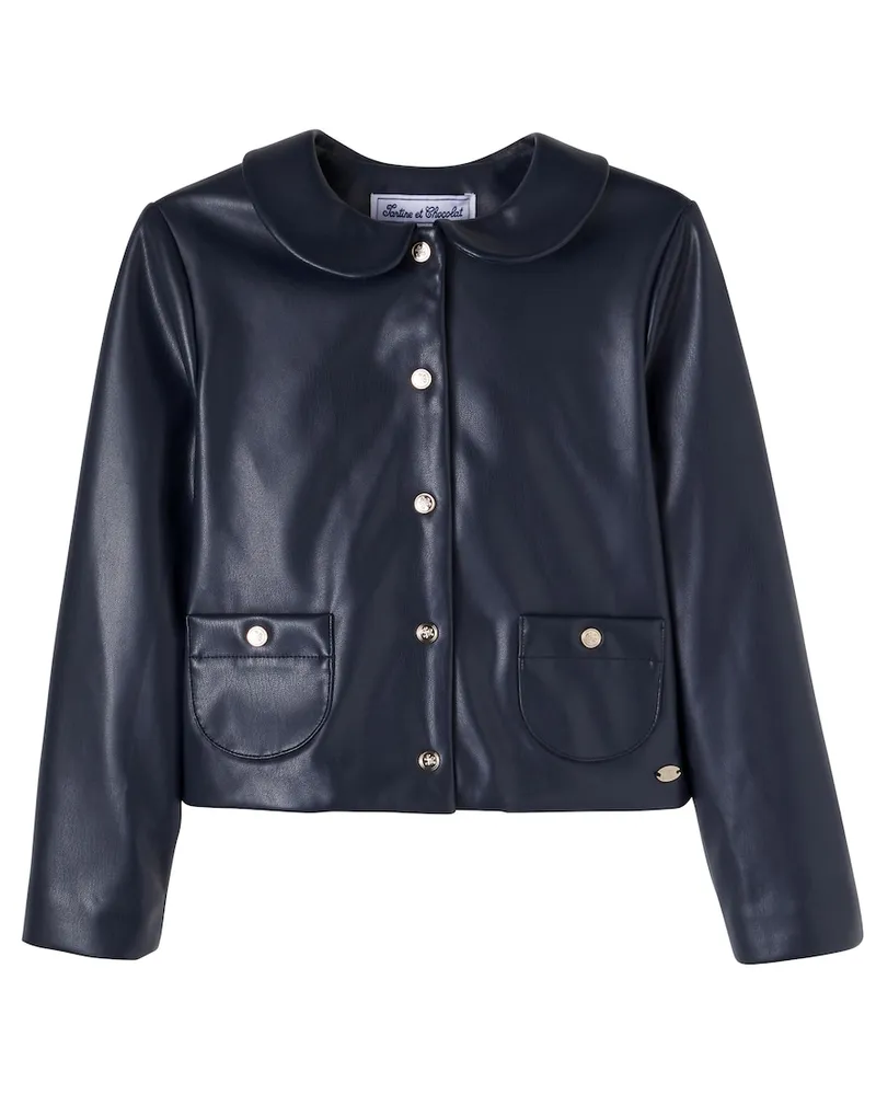 Tartine et Chocolat Cropped-Jacke Blau