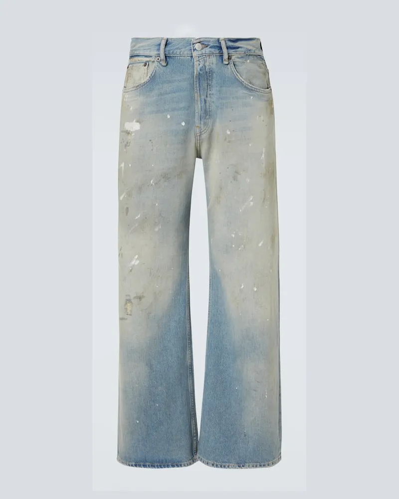 Acne Studios Distressed Wide-Leg Jeans 2021M Blau