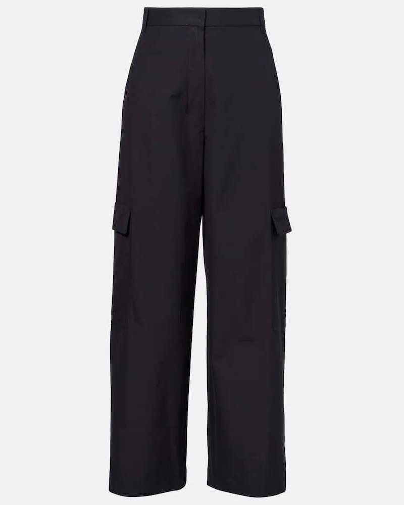 Max Mara High-Rise-Cargohose Gloria aus Baumwolle Schwarz