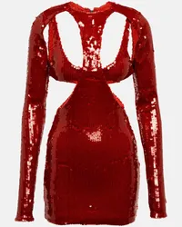 LaQuan Smith Minikleid mit Pailletten Rot