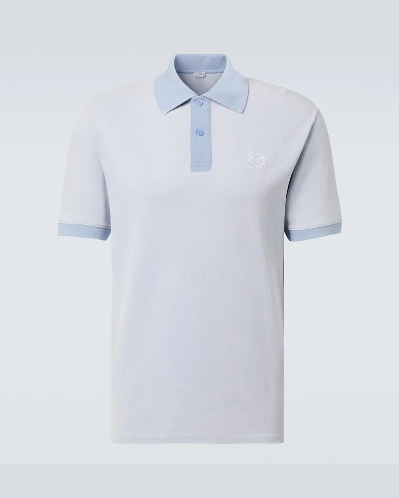 Loewe Polohemd aus Baumwoll-Piqué Blau