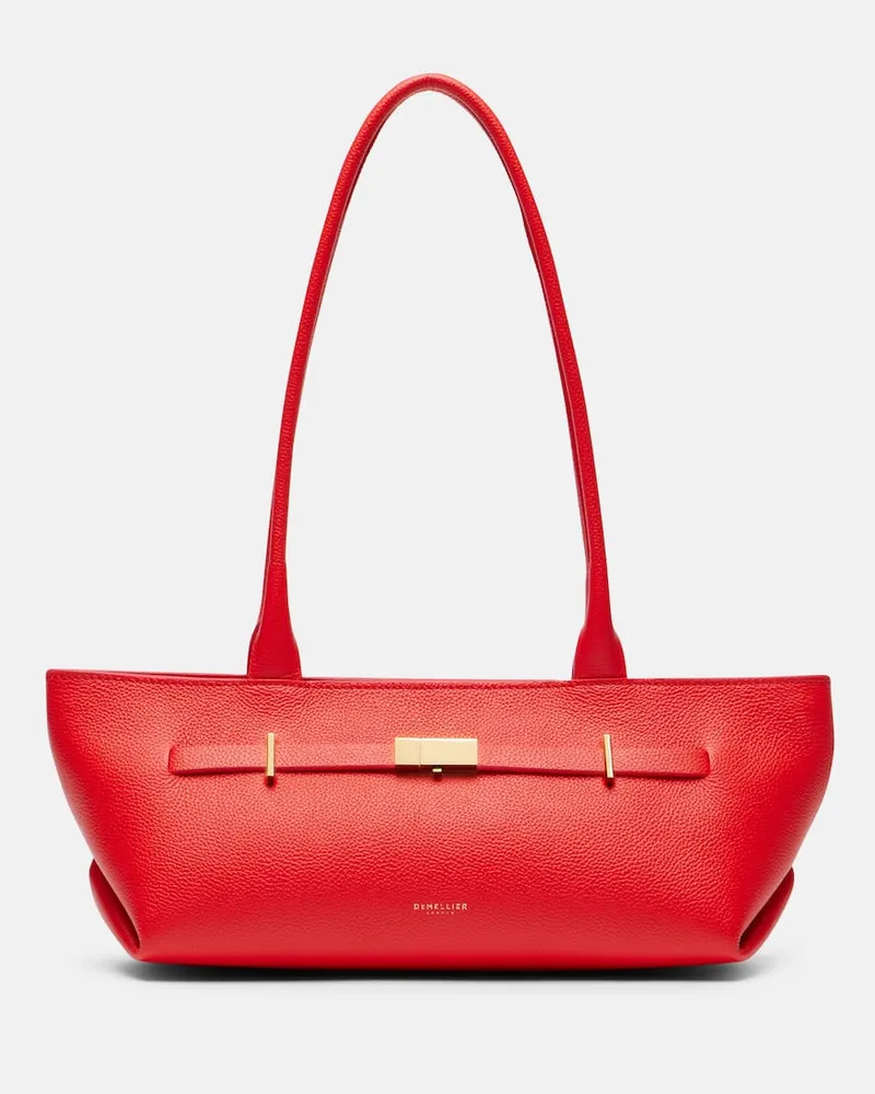 DeMELLIER Schultertasche New York aus Leder Rot