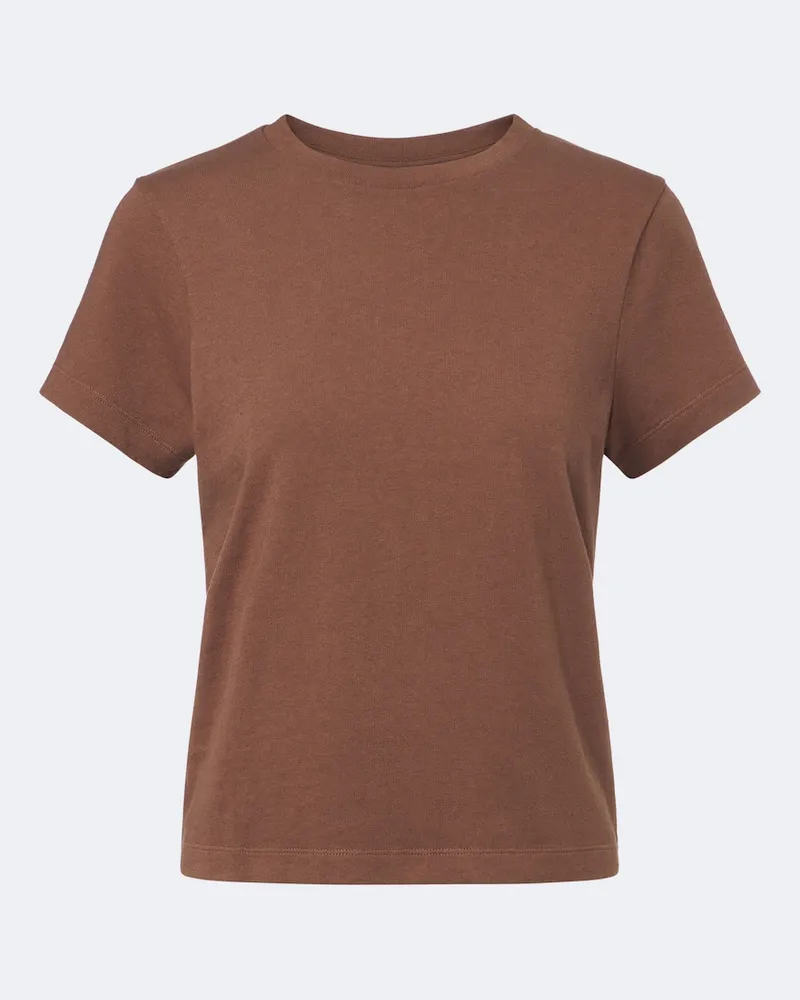 KHAITE T-Shirt Emmylou aus Baumwolle Braun