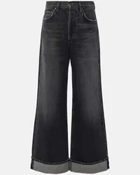 AGOLDE High-Rise Wide-Leg Jeans Dame Schwarz