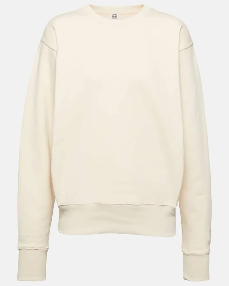 Totême Sweatshirt aus Baumwolle Weiß