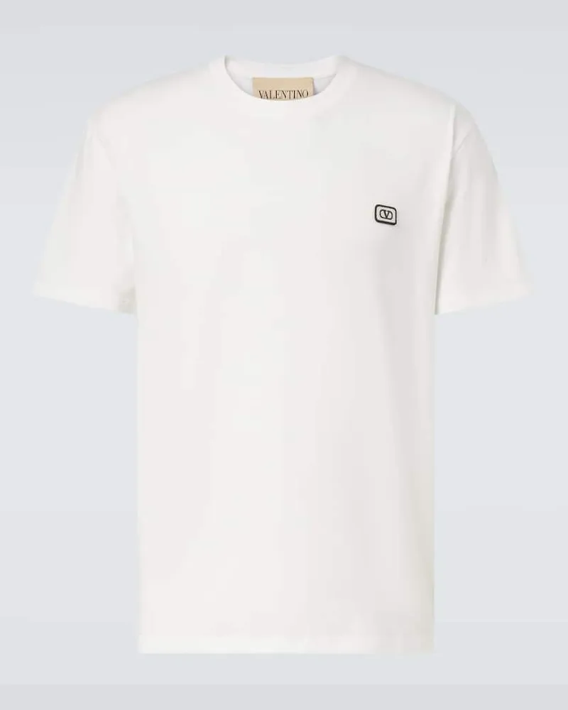 Valentino Garavani T-Shirt VLogo aus Baumwolle Weiß