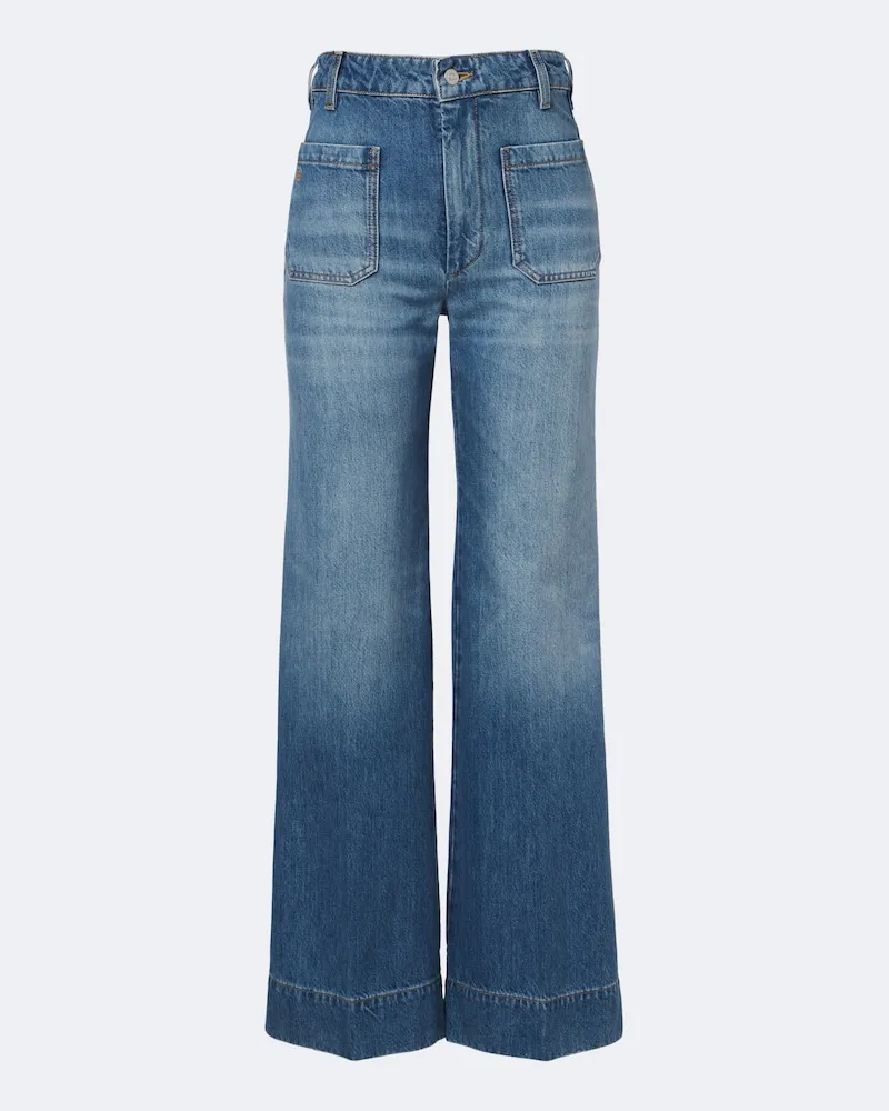 Victoria Beckham Wide-Leg Jeans Alina Blau