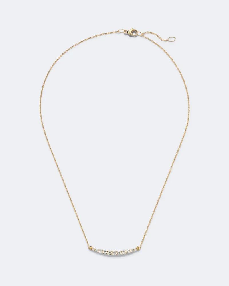 David Yurman Halskette Petite Pavé aus 18kt Gelbgold mit Diamanten Gold