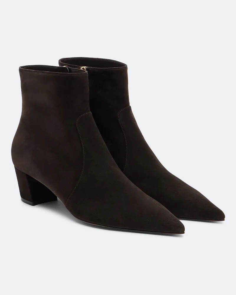 Gianvito Rossi Ankle Boots Keinna aus Veloursleder Braun