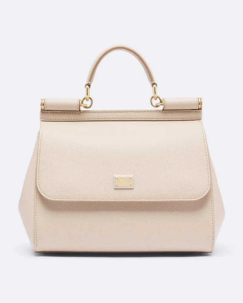Dolce & Gabbana Tote Sicily Medium aus Leder Rosa