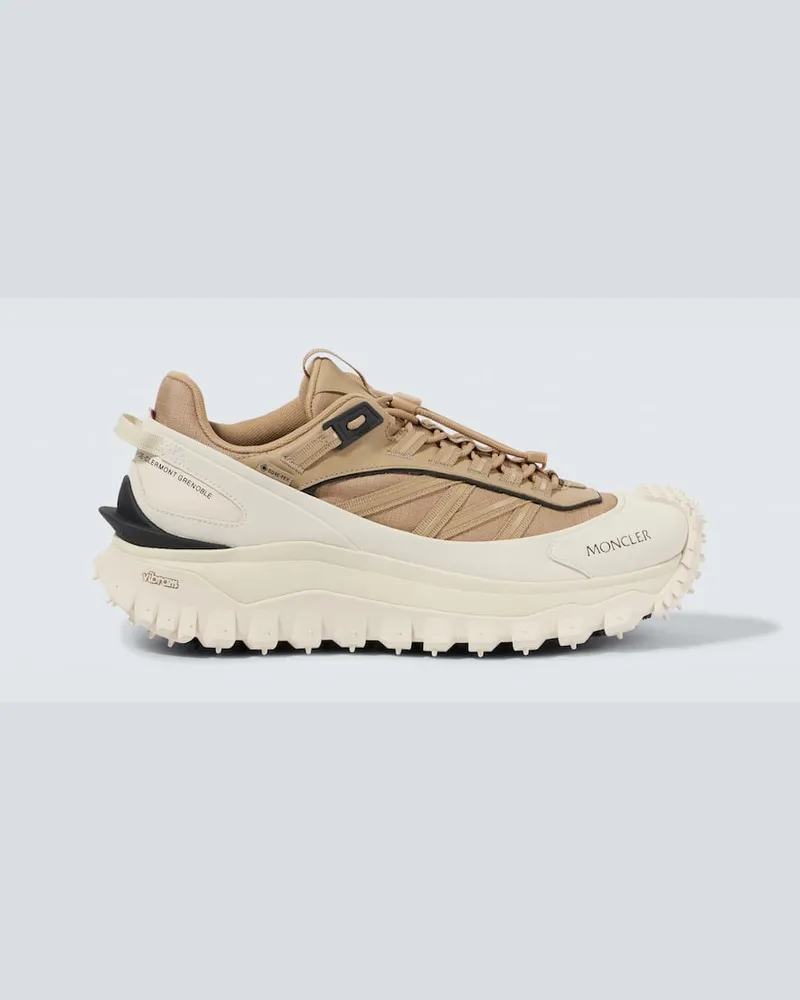 Moncler Sneakers Trailgrip mit Leder Beige