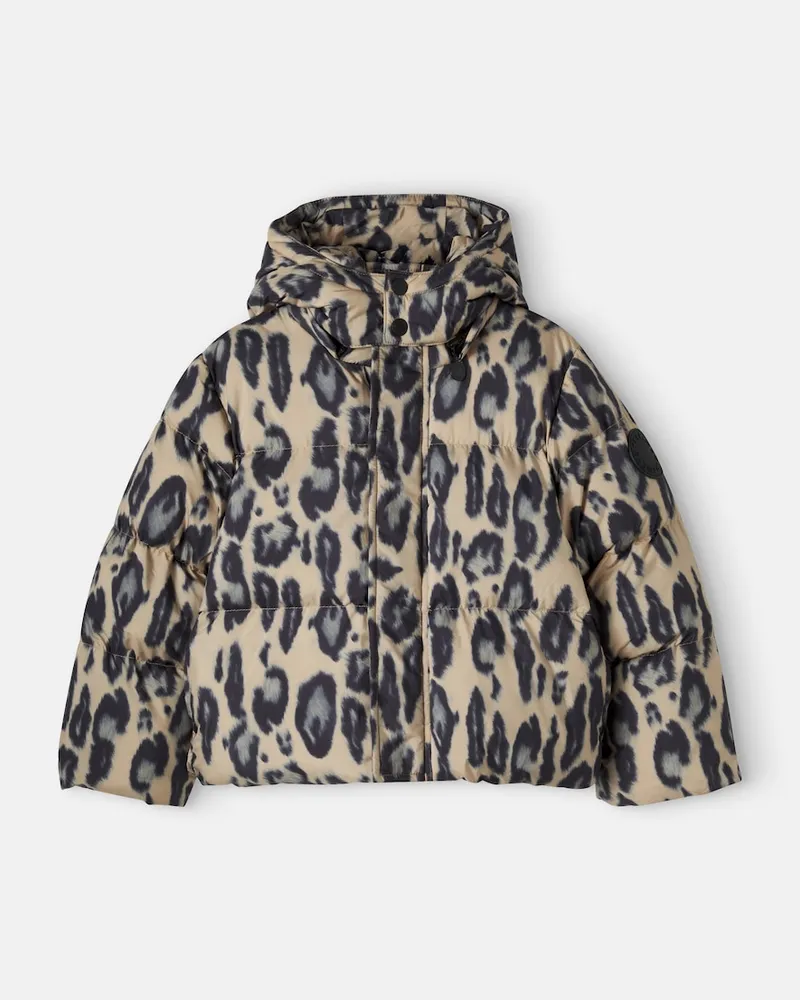 Stella McCartney Kids Wattierte Jacke Braun