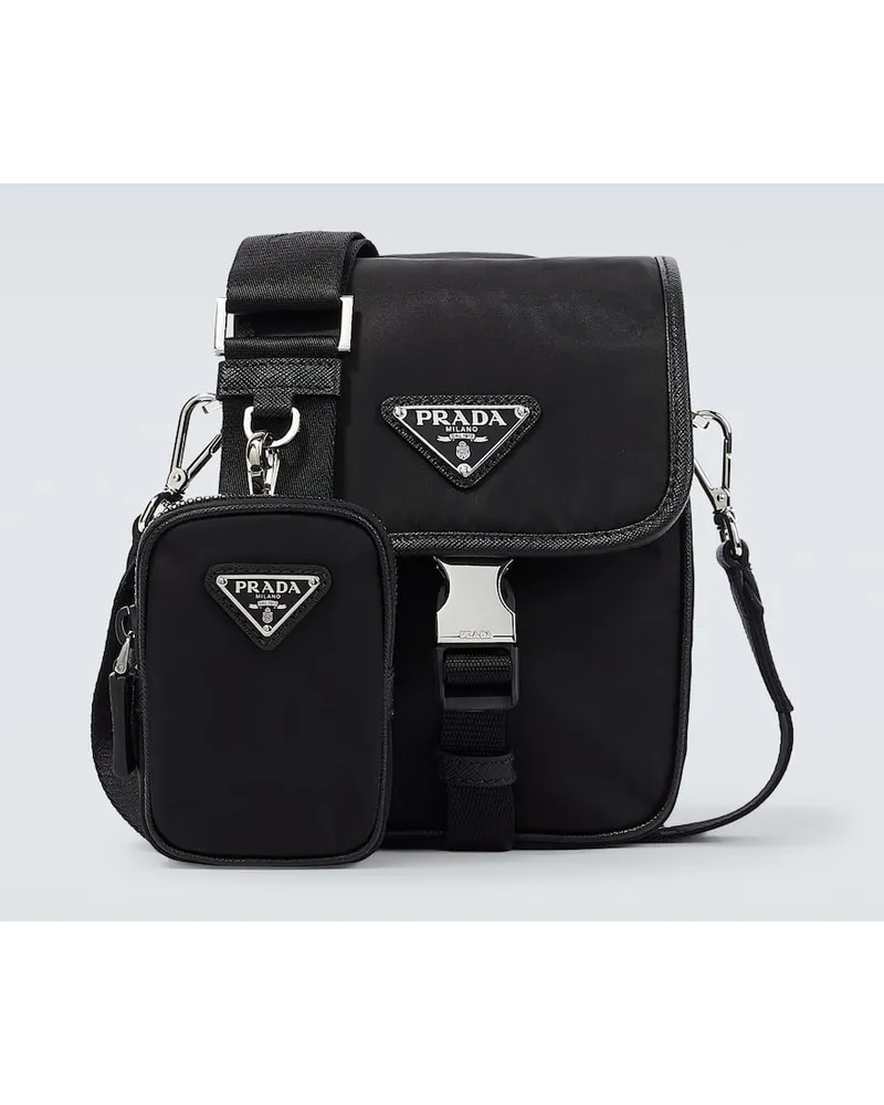 Prada Messenger Bag aus Re-Nylon Schwarz