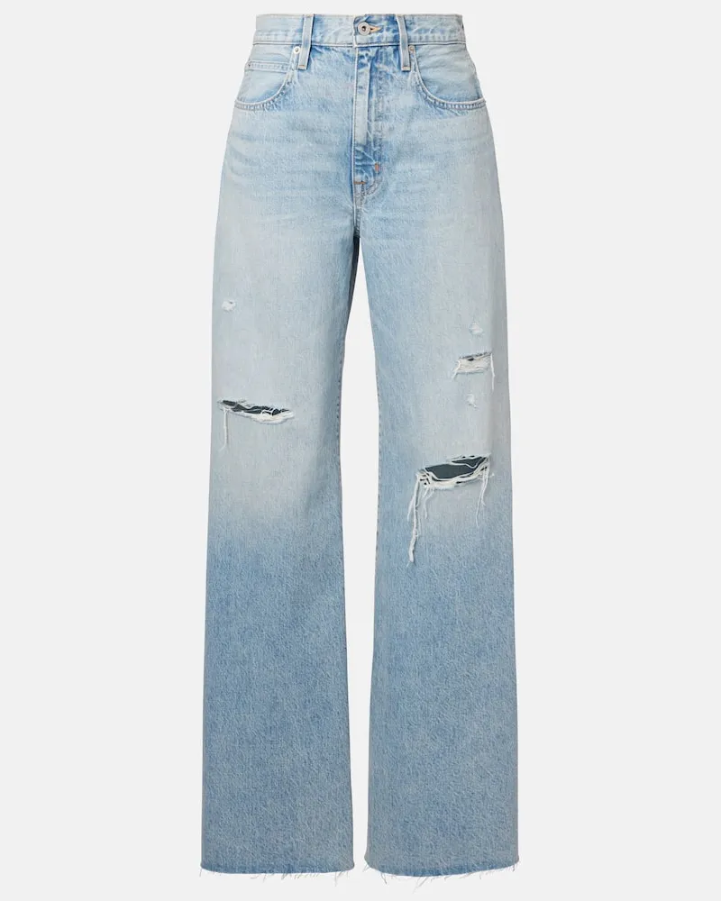 SLVRLAKE Mid-Rise Wide-Leg Jeans Nico Blau