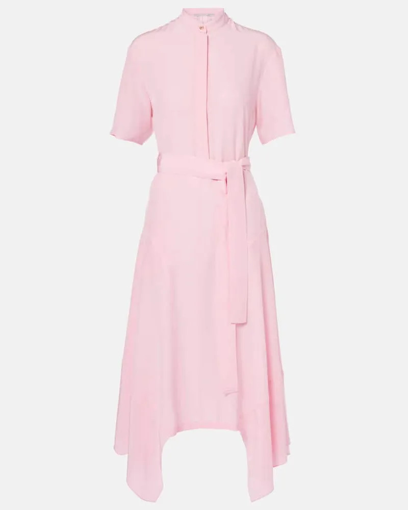 Stella McCartney Midikleid Iconic aus Seide Rosa