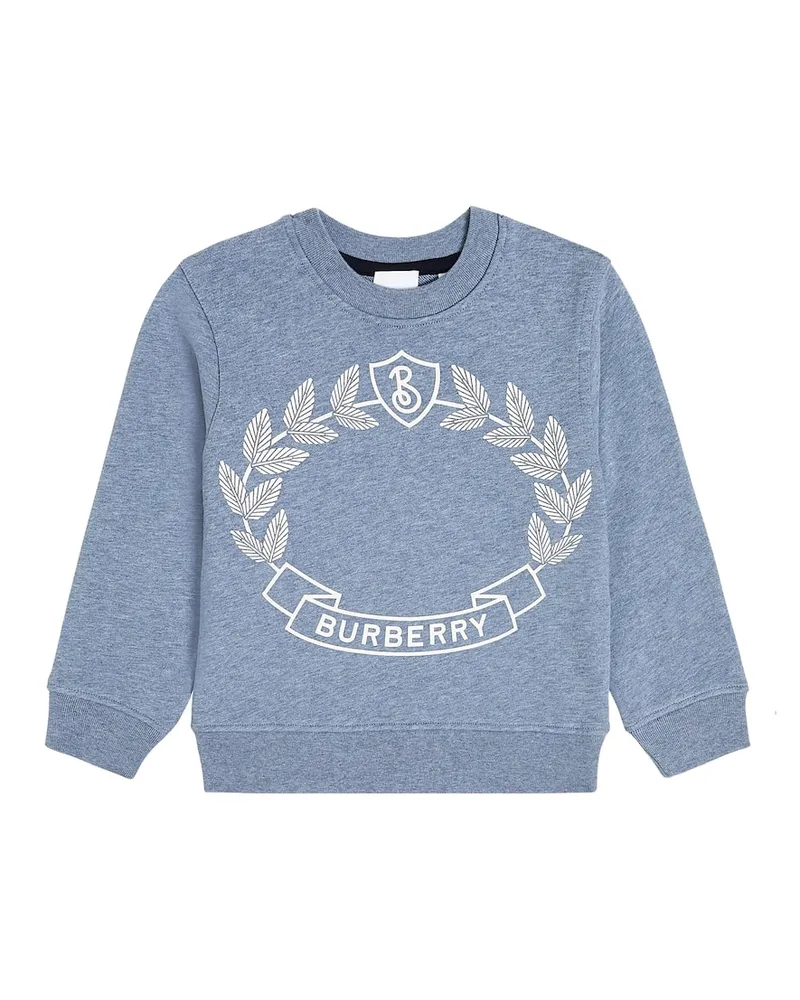 Burberry Bedrucktes Sweatshirt aus Baumwolle Blau