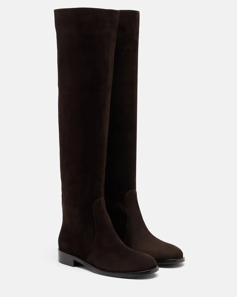 Gianvito Rossi Stiefel Zayne aus Veloursleder Braun