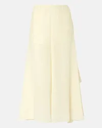 Chloé Chloe Mid-Rise Culottes aus Seiden-Georgette Weiss