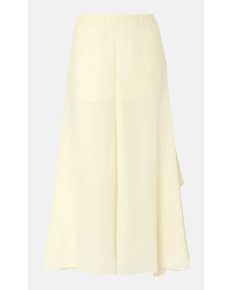 Chloé Chloe Mid-Rise Culottes aus Seiden-Georgette Weiss