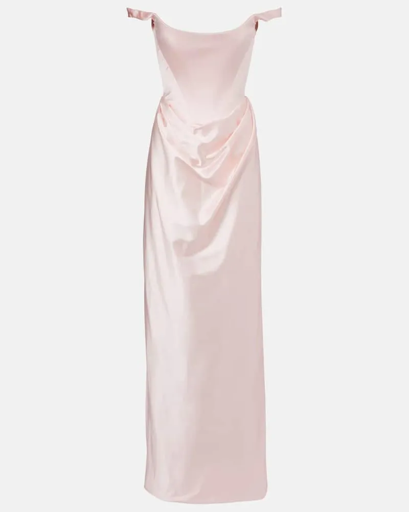 Vivienne Westwood Bustier-Robe aus Satin Rosa