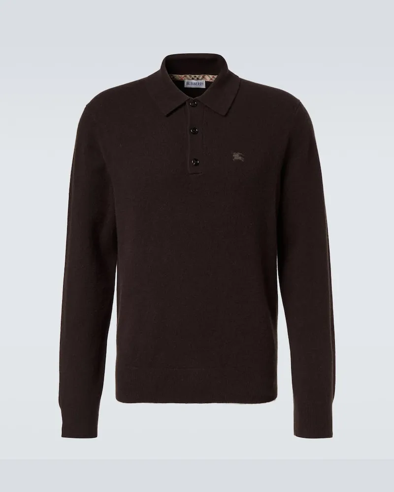 Burberry Polopullover aus einem Kaschmirgemisch Braun