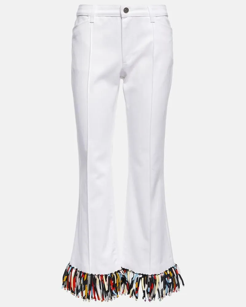 Emilio Pucci High-Rise-Hose Weiß
