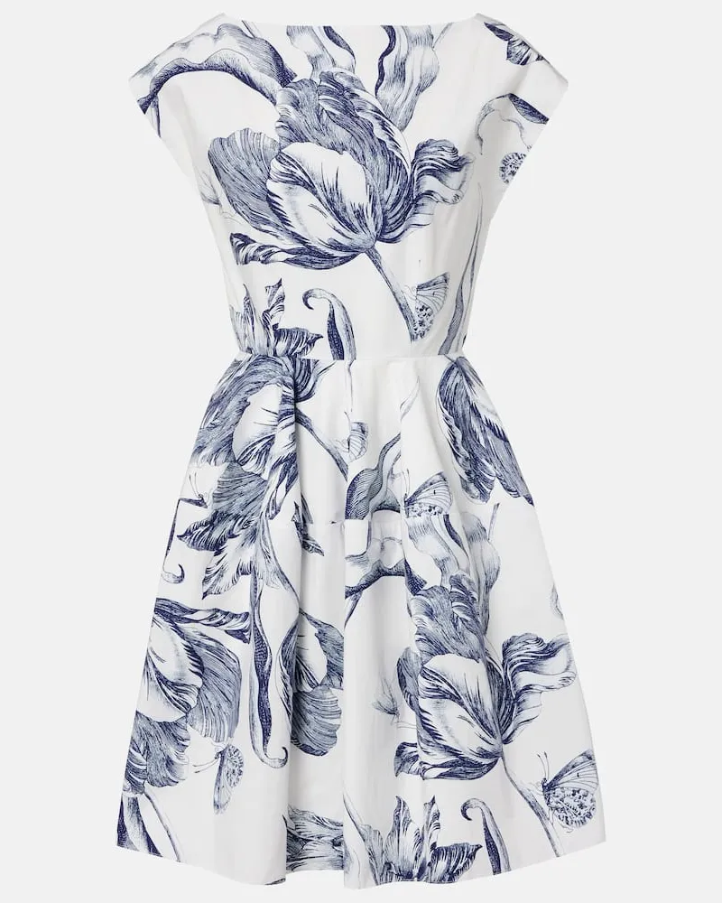 Erdem Minikleid aus Baumwolle Weiß