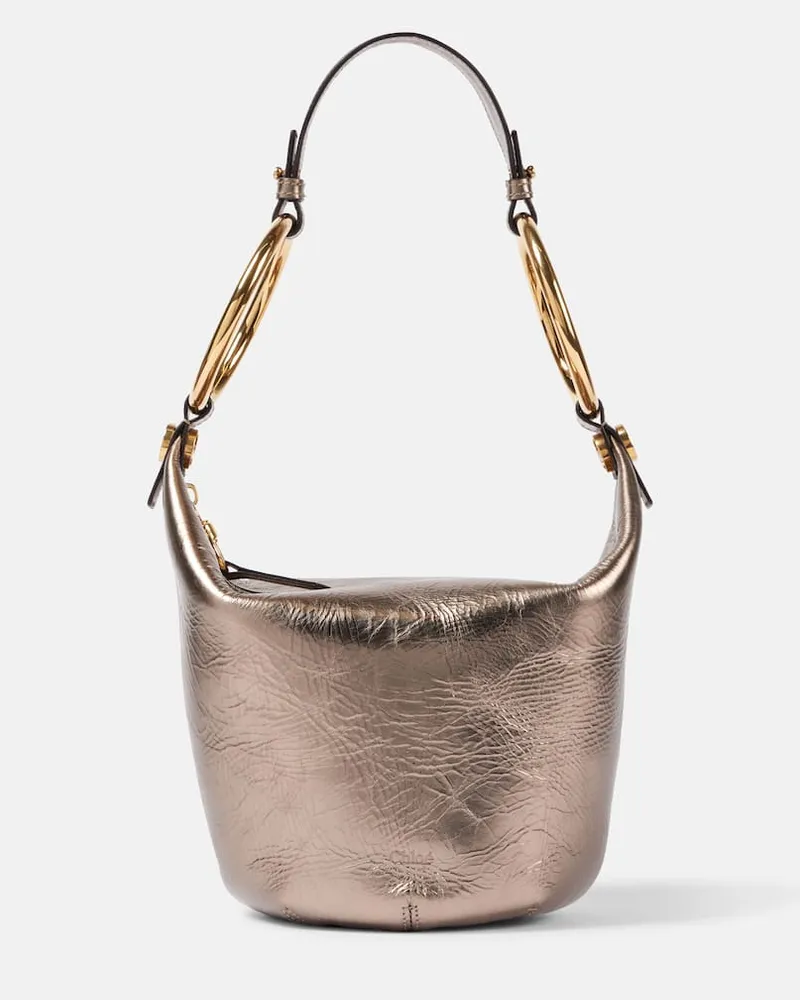 Chloé Chloé Schultertasche Bracelet Small aus Leder Silber