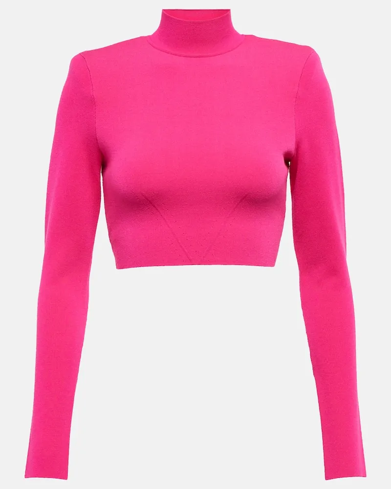 Roland Mouret Cropped-Top Rosa