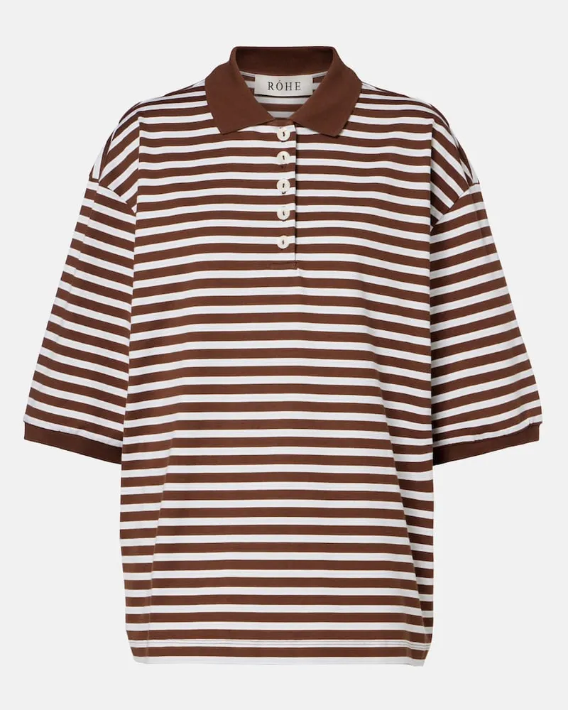 Róhe Róhe Oversize-Polohemd aus Baumwolle Braun
