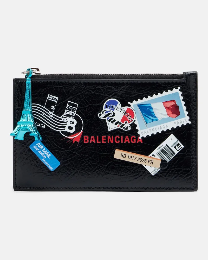 Balenciaga Portemonnaie aus Leder Schwarz