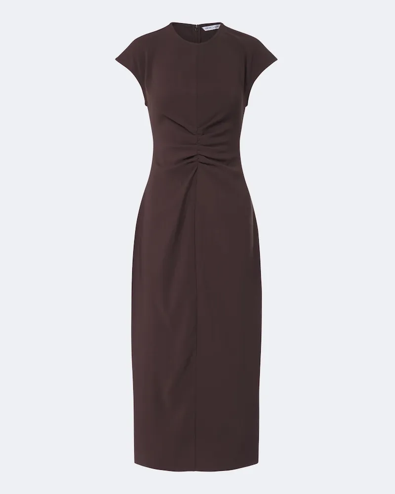 Veronica Beard Midikleid June aus Crêpe Braun