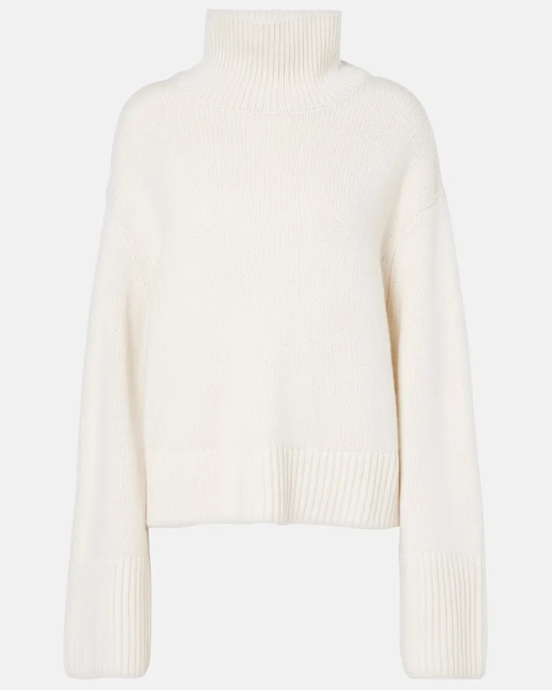 Lisa Yang Pullover Fleur aus Kaschmir Weiß