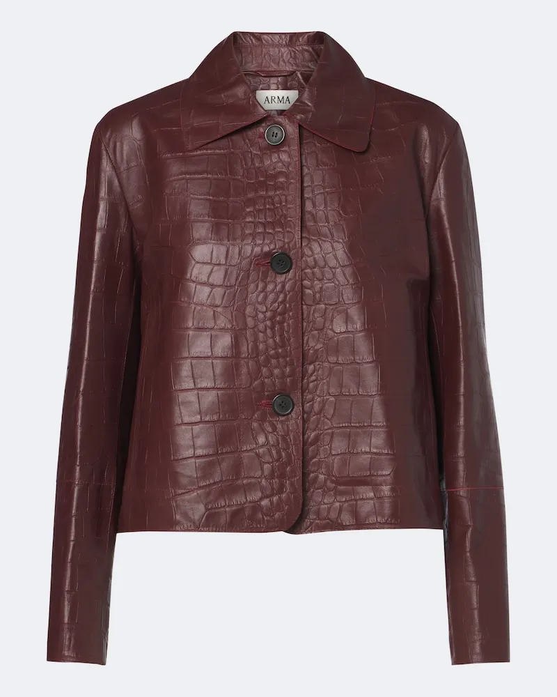 Arma Jacke Emy aus Leder Burgunderrot