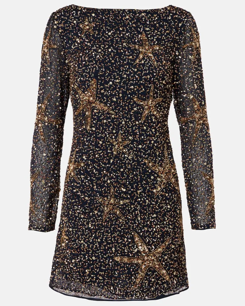 RIXO Minikleid Ilse mit Pailletten Blau