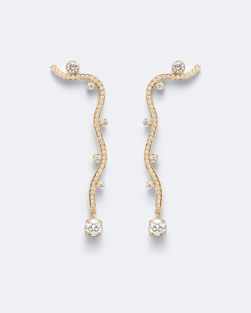 Sophie Bille Brahe Ohrringe Grand Ocean Etoile aus 18kt Gelbgold mit Diamanten Gold