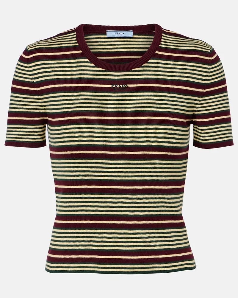 Prada T-Shirt aus einem Baumwollgemisch Multicolor