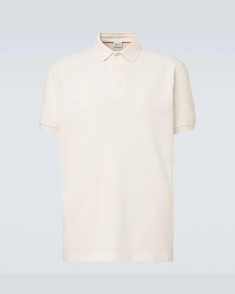 TOD'S Polohemd aus Baumwoll-Piqué Weiß