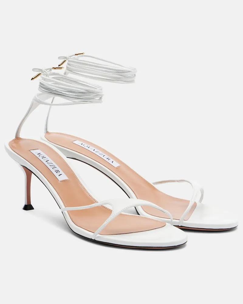 Aquazzura Sandalen Bikini aus Leder Weiß