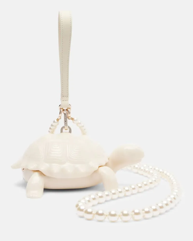 Simone Rocha Clutch Tortoise Weiß