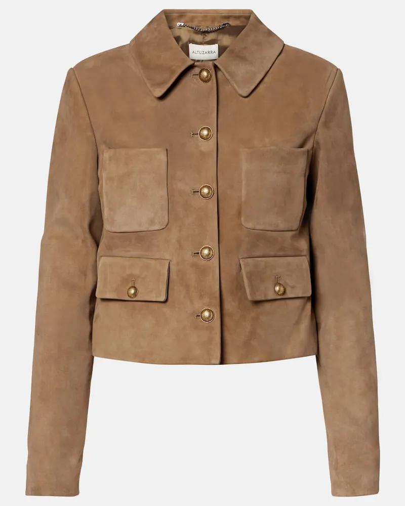 Altuzarra Jacke aus Veloursleder Beige