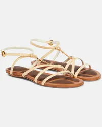 Jacquemus Verzierte Sandalen aus Leder Weiss